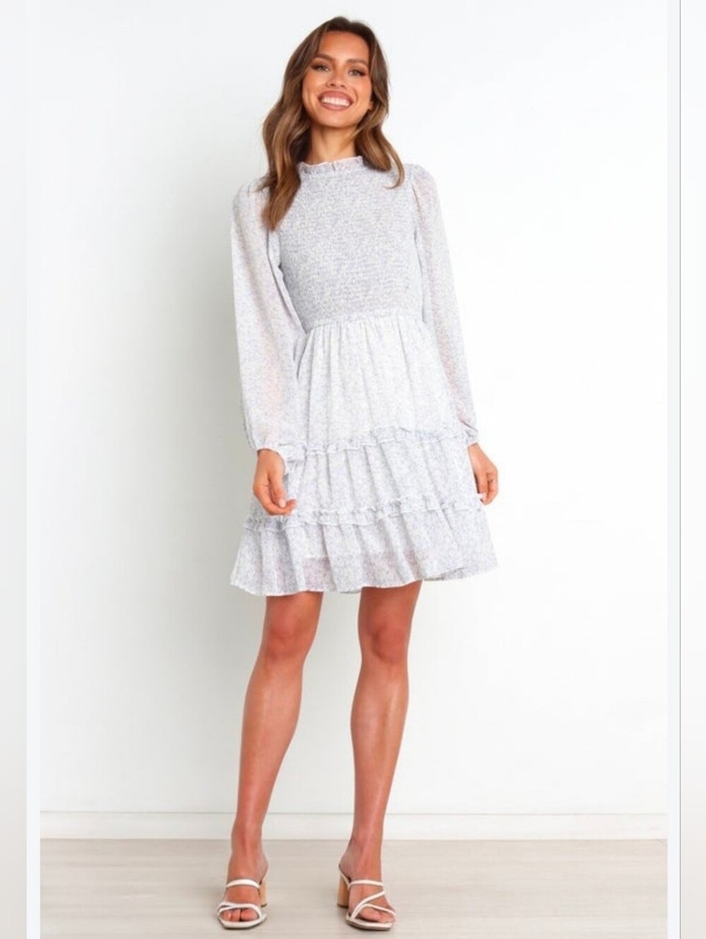 Petal & Pup Rachael Long Sleeve Smocked Mini Dress